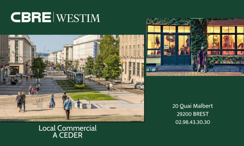 LOCAL COMMERCIAL BREST CENTRE VILLE JAURES A LOUER - 870