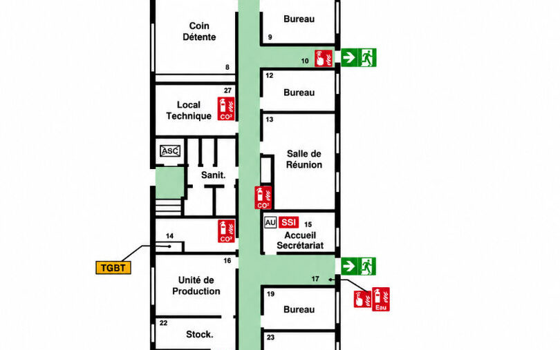 A VENDRE / A LOUER – BREST KERGONAN – BUREAUX DE 552 M² AVEC GARAGE - 2069